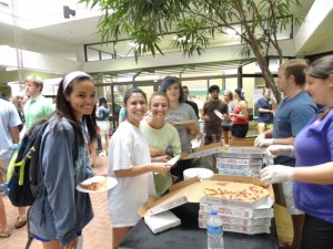 LSU college of art and design pizza party