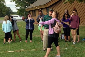 lsu interior design students outside on field studies