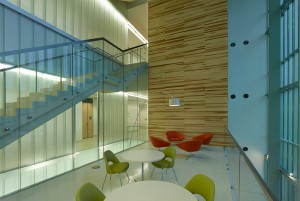 Modern building atrium, lsu interior design alumni work